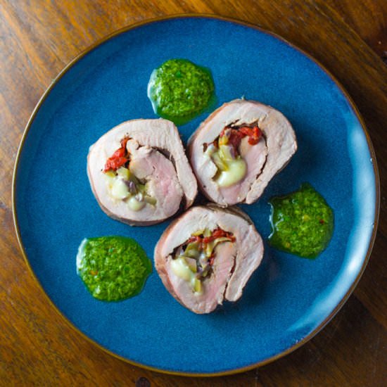 Pork Tenderloin Stuffed with Olives