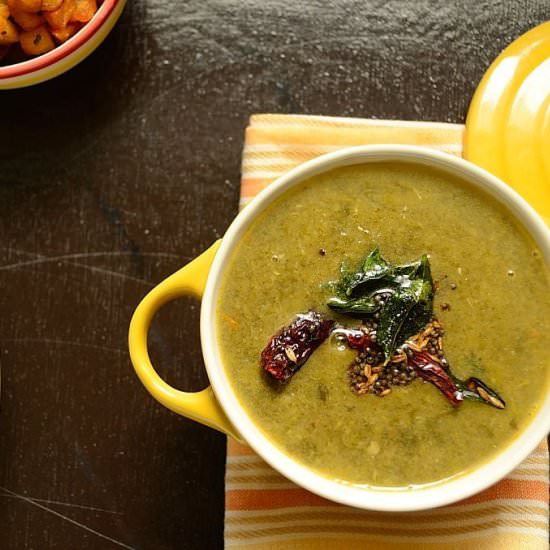 Spinach With Dhal