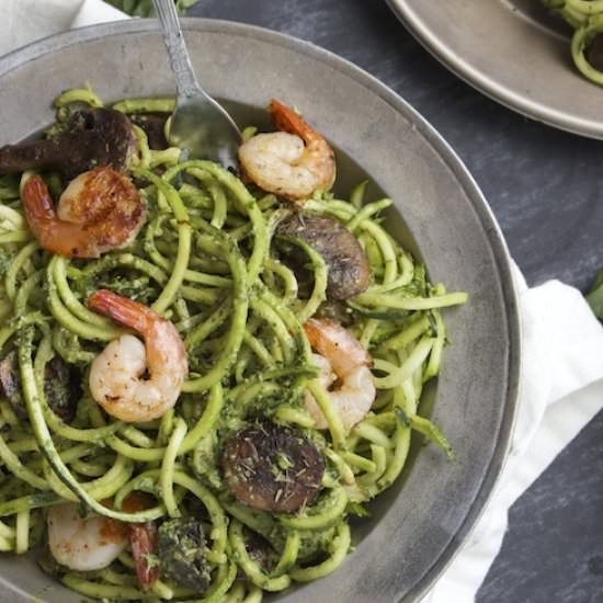 Kale Pesto Zoodles