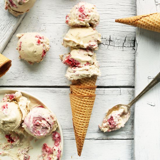Raspberry Ripple Coconut Ice Cream