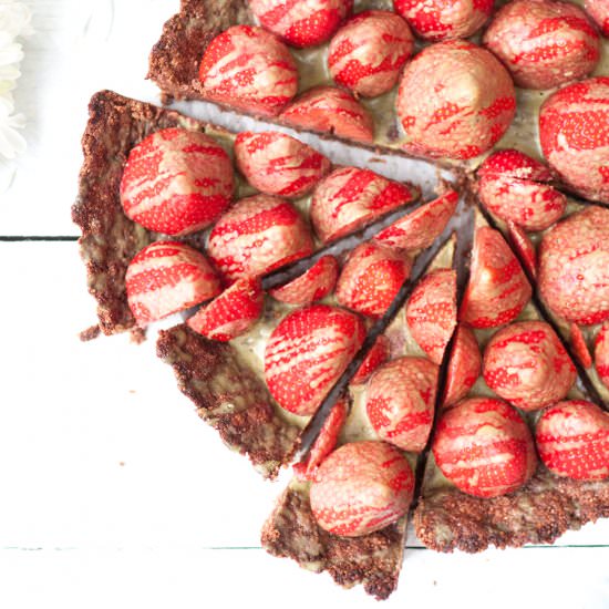 Easy Chocolate Strawberry Tart