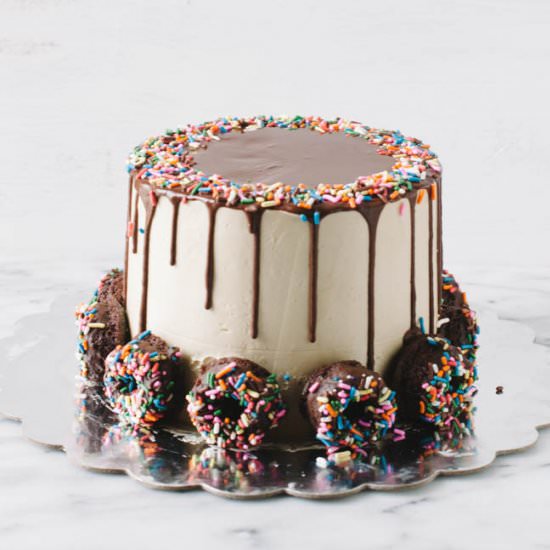 Coffee and Donuts Cake