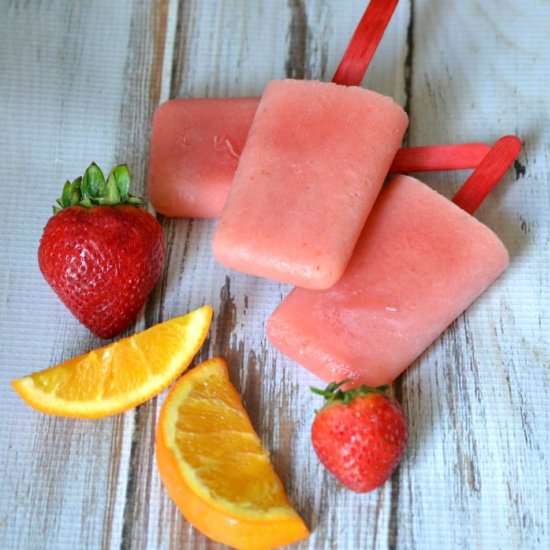 Strawberry Orange Popsicles