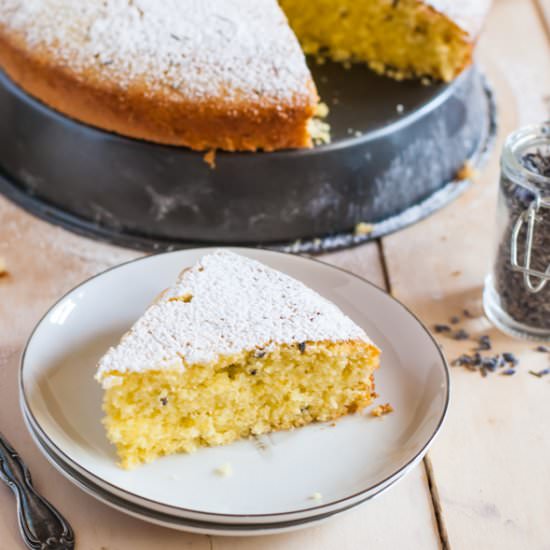 Lemon Lavender Semolina Cake