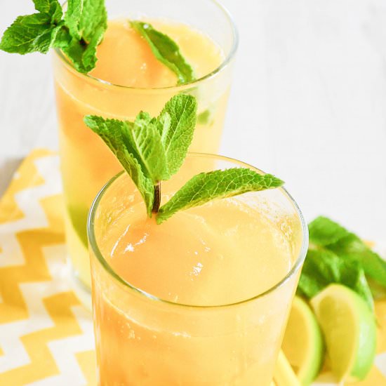 Mango Mojito Sorbet Floats