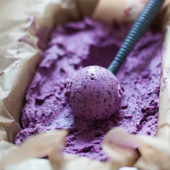 Blueberry Buttermilk Ice Cream