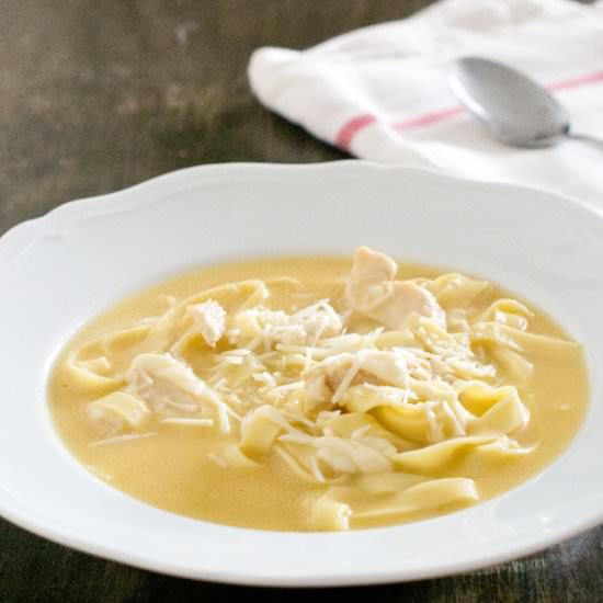 Quick Fettucine Alfredo Soup