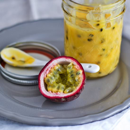 Passion fruit curd