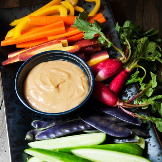 Miso Peanut Butter Vegetable Dip