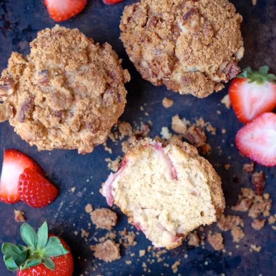 Strawberry Maple Streusel Muffins