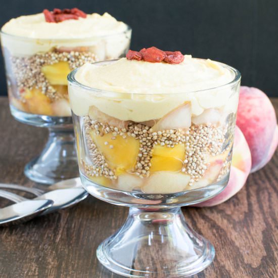 Peach Quinoa Papaya Parfait
