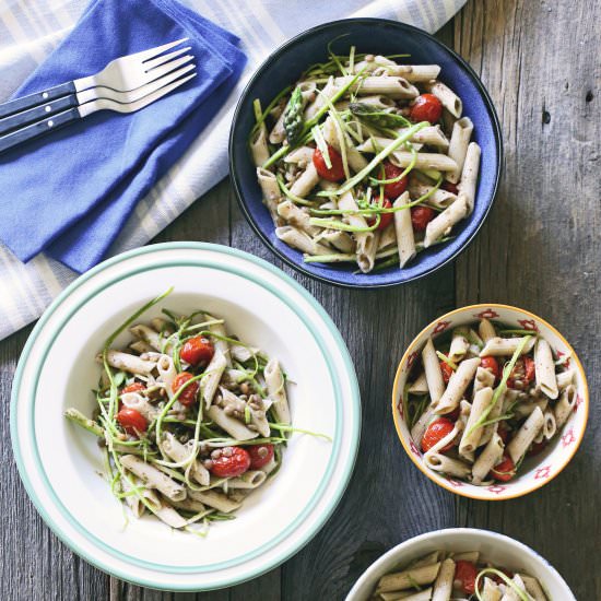 Crinkled Tomato Pasta with Lentils