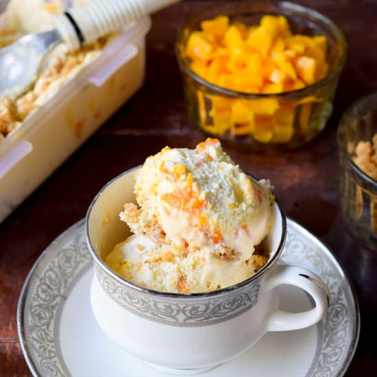 Mango and Cream Cheese Ice Cream