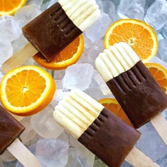 Chocolate-Orange Frozen Latte Pops