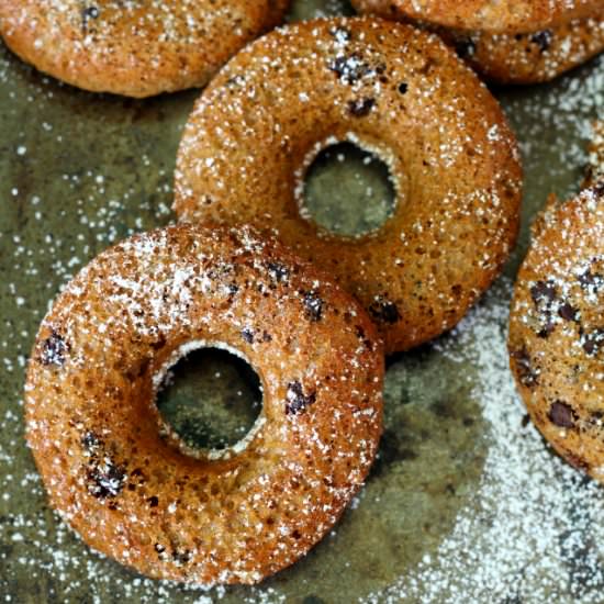 Chocolate Chip Pancake Mix Donuts