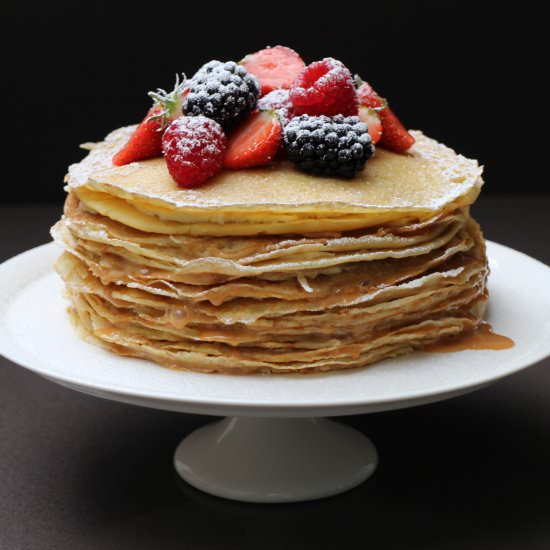 Caramel & Mascarpone Crêpe Cake