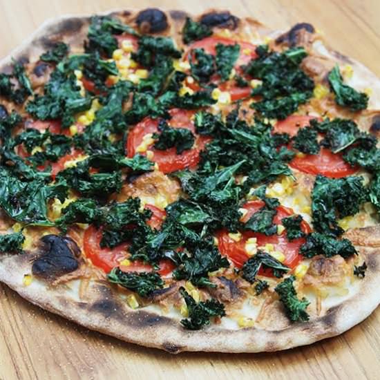 Grilled Kale Pizza with Gruyère