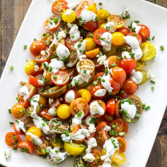 Tomato and Blue Cheese Salad