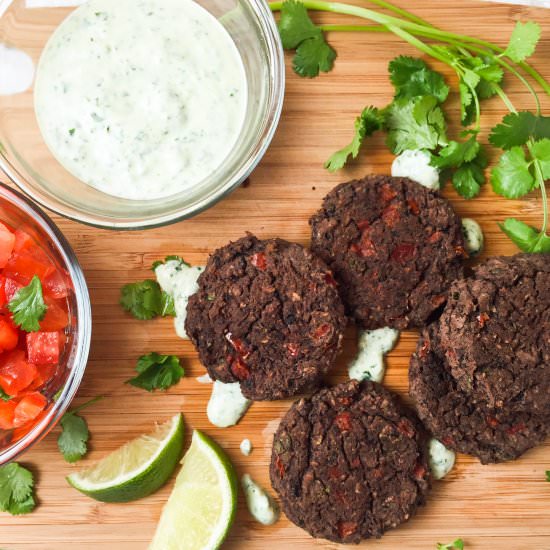 Black Bean Patties with Cilantro