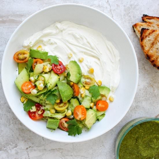 Whipped Cheese & Grilled Veggies