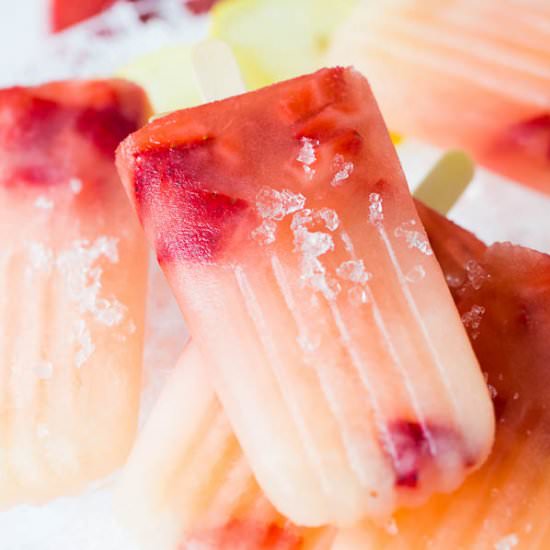 Strawberry Lemonade Popsicles