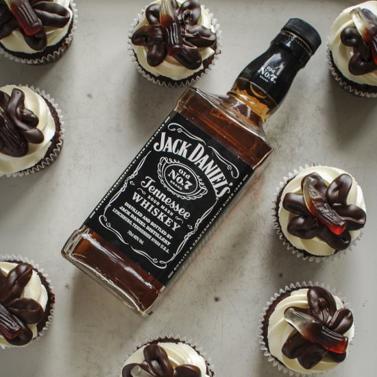 Jack Daniels and Coke Cupcakes