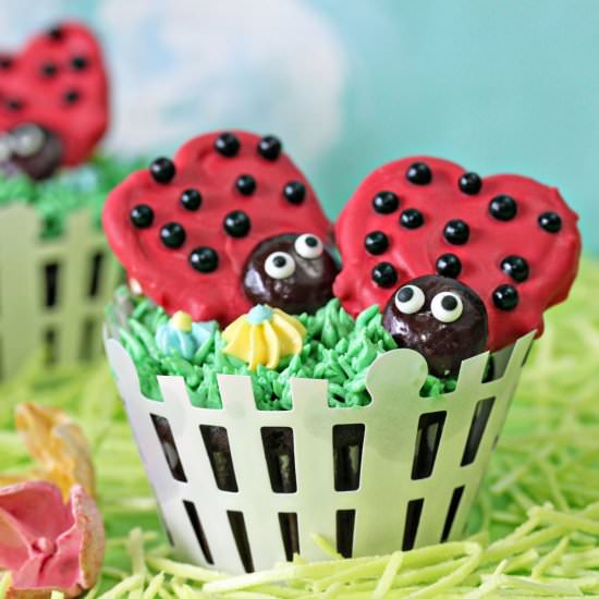 Pretzel Ladybugs
