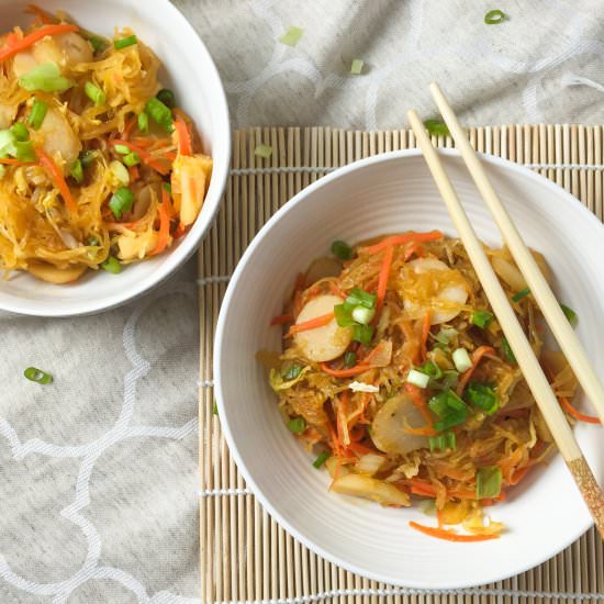 Spaghetti Squash Chow Mein