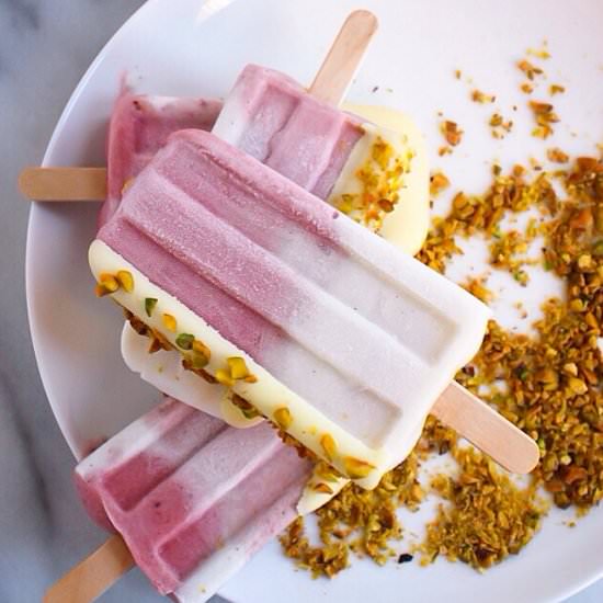 Strawberry Rhubarb Creamsicles