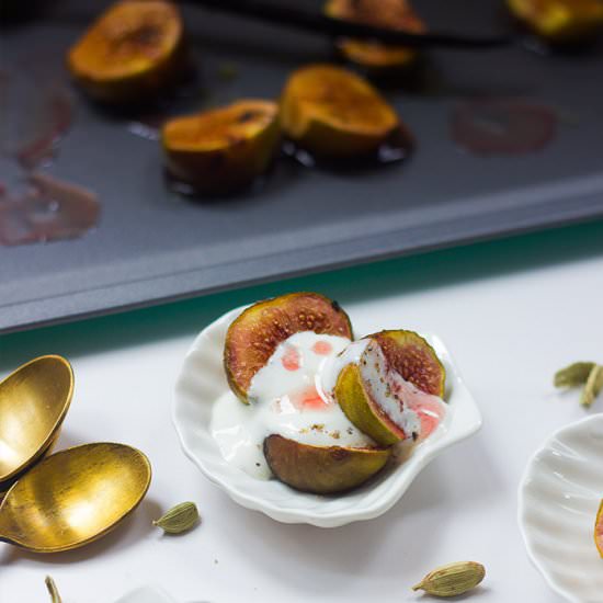 Roasted Figs with Cardamom Yogurt