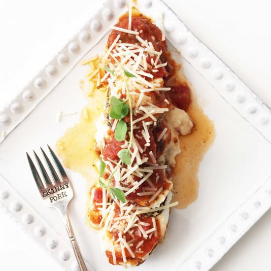 Skinny Baked Eggplan Parmesan