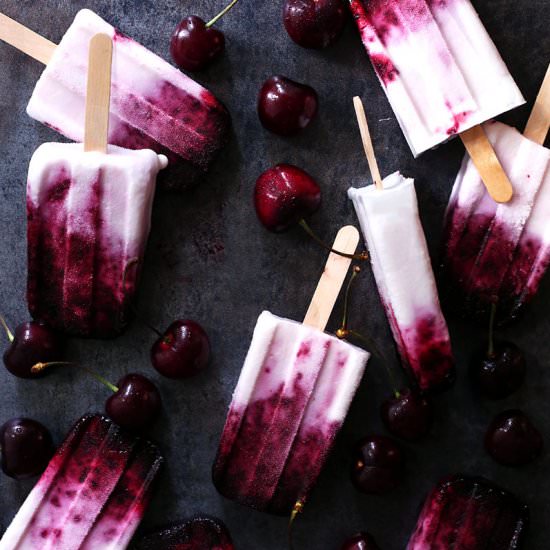 Cherry Amaretto Popsicles
