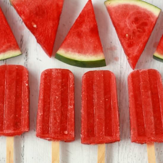 Strawberry Watermelon Popsicles