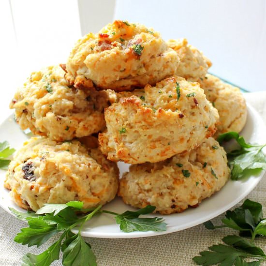 Maple Bacon and Cheddar Biscuits