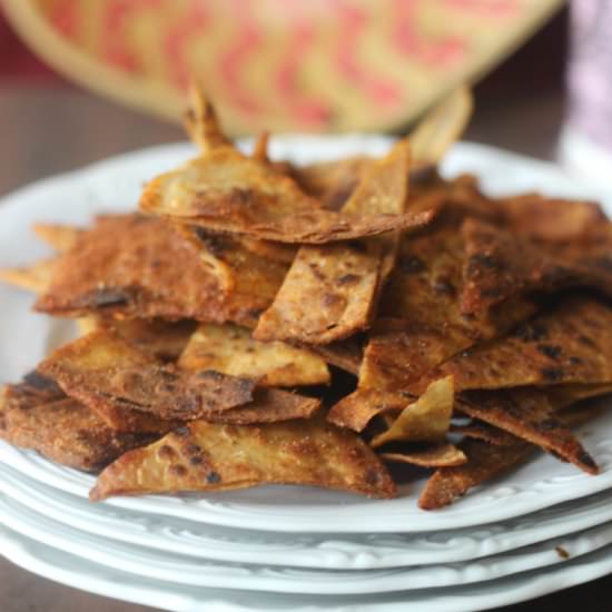 Leftover Paratha Chips