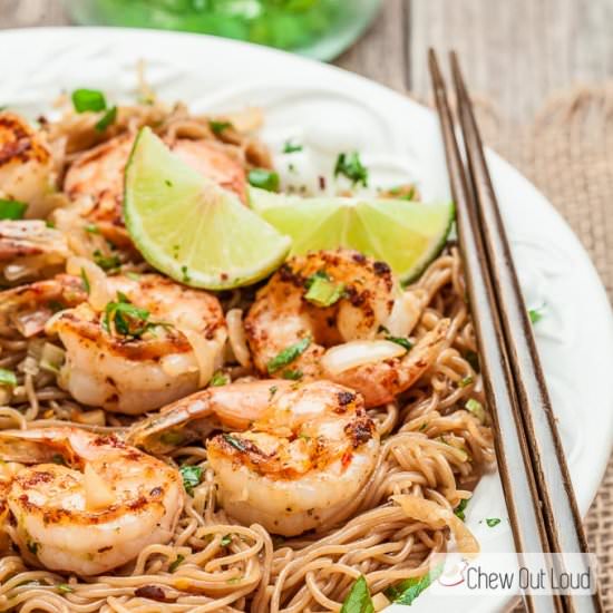 Soba Noodles Shrimp Cilantro