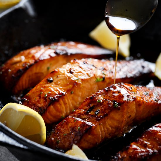 Browned Butter Honey Garlic Salmon