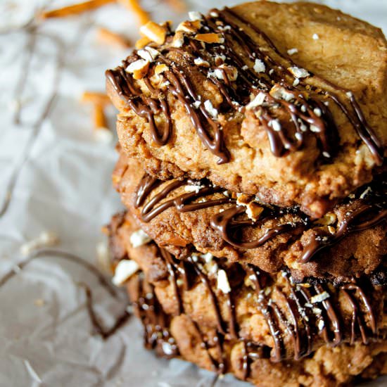 Peanut Butter Pretzel Cookies