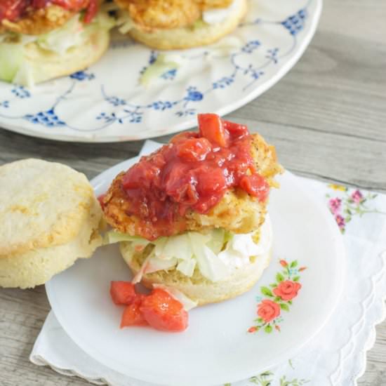Chicken Sliders w/ Plum Chutney