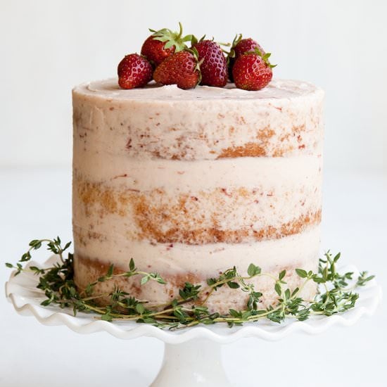 Strawberry Thyme Cake