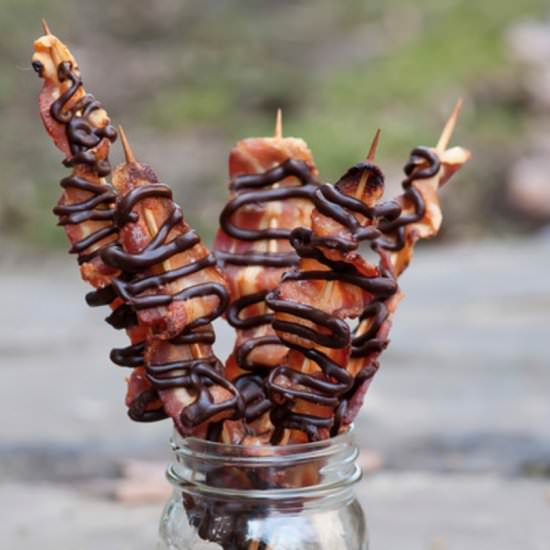 Maple Chocolate Bacon Skewers
