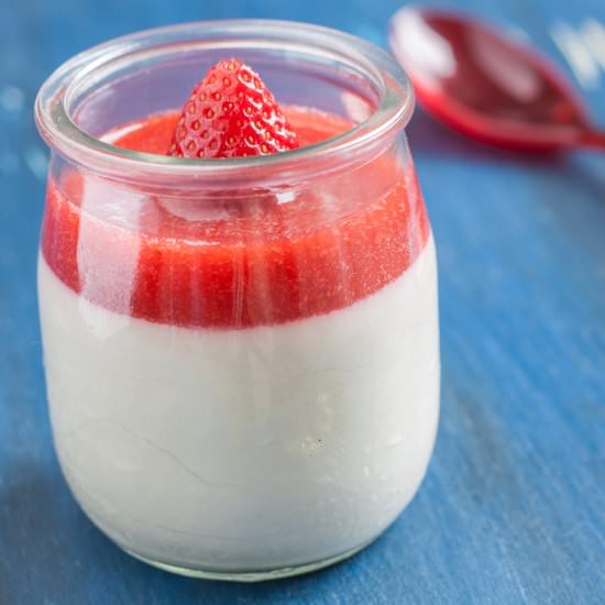 Chamomile Panna Cotta & Strawberry