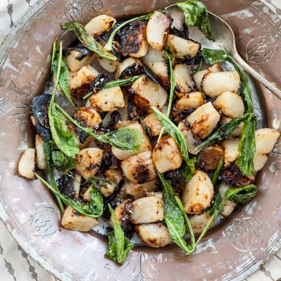 Miso Butter Glazed Turnips
