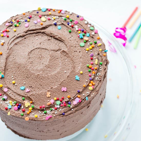 Vegan Double Chocolate Cake