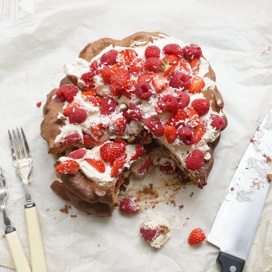 Berry & Coconut Cream Pavlova