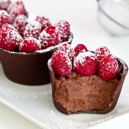 Raspberry Chocolate Cups