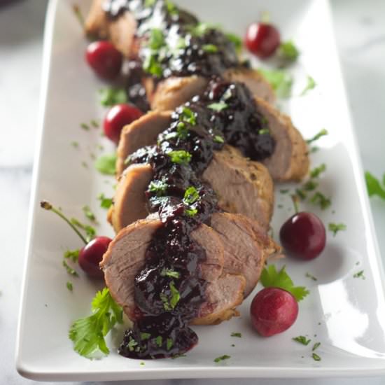 Cherry Chipotle Glazed Pork Tenderl