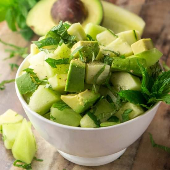 Cucumber + Melon + Avocado Salad