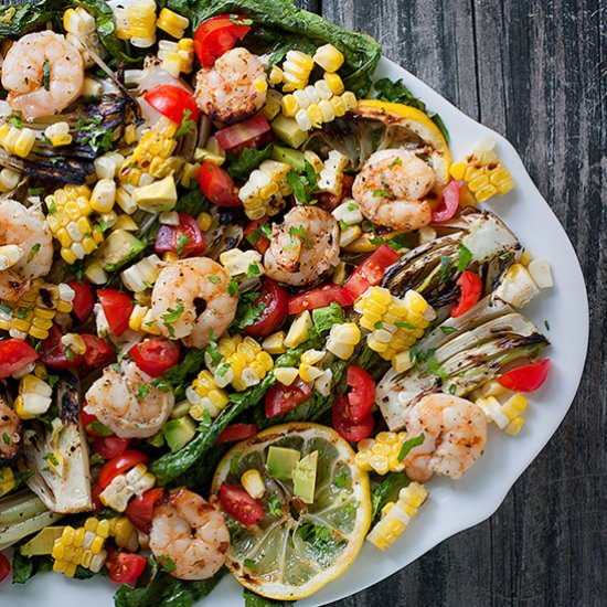 Grilled Hearts of Romaine Salad
