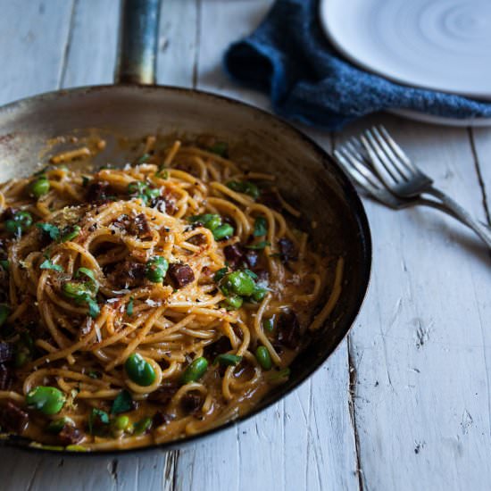 Chorizo Carbonara Pasta